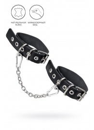 Черные оковы из одного ремешка с люверсами - Pecado - купить с доставкой в Рубцовске