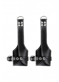 Черные подвесы с белой строчкой - Pecado - купить с доставкой в Рубцовске