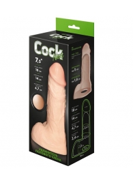 Телесный фаллоудлинитель с мошонкой Cock Next - 19 см. - LOVETOY (А-Полимер) - в Рубцовске купить с доставкой