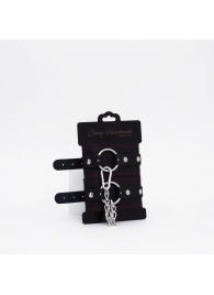 Черно-красные кожаные оковы - Crazy Handmade - купить с доставкой в Рубцовске