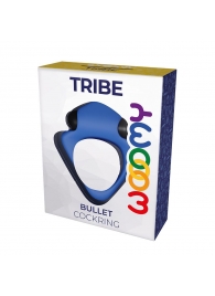 Синее эрекционное кольцо Wooomy Tribeс с вибрацией - Adrien Lastic - в Рубцовске купить с доставкой