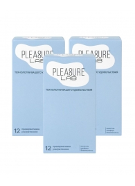 Набор из 3 упаковок ультратонких презервативов Pleasure Lab (по 12 шт.) - Pleasure Lab - купить с доставкой в Рубцовске