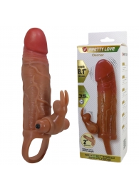 Карамельная вибронасадка с клиторальным стимулятором Osmar - 20,5 см. - Baile - в Рубцовске купить с доставкой