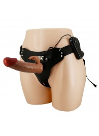 Мужской полый страпон с вибрацией Marion - Baile - купить с доставкой в Рубцовске