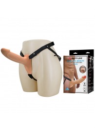 Телесный полый мужской страпон London - 16,8 см. - Baile - купить с доставкой в Рубцовске