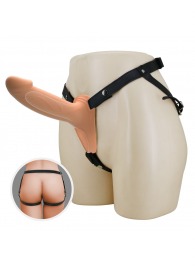 Телесный полый мужской страпон London - 16,8 см. - Baile - купить с доставкой в Рубцовске