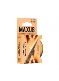 Точечные презервативы MAXUS 2000 Amazing Dots с железным кейсом - 3 шт. - Maxus - купить с доставкой в Рубцовске