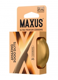 Точечные презервативы MAXUS 2000 Amazing Dots с железным кейсом - 3 шт. - Maxus - купить с доставкой в Рубцовске