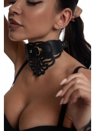 Фигурный чокер с узорами и золотистой фурнитурой - Crazy Handmade - купить с доставкой в Рубцовске