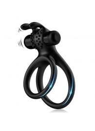 Черное эрекционное виброкольцо с подхватом мошонки Stay Hard - Boys of Toys - в Рубцовске купить с доставкой