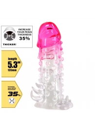 Прозрачно-розовая насадка на пенис Wilford - 13,5 см. - Baile - в Рубцовске купить с доставкой