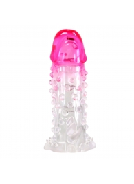 Прозрачно-розовая насадка на пенис Wilford - 13,5 см. - Baile - в Рубцовске купить с доставкой
