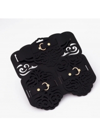 Фигурный набор для БДСМ-игр с узорами и золотистой фурнитурой - Crazy Handmade - купить с доставкой в Рубцовске