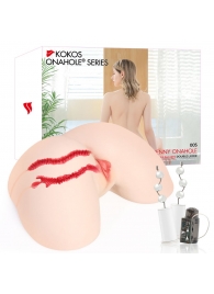 Мастурбатор-полуторс с двойным слоем материала и вибрацией Jenny Onahole Real Hips - KOKOS - в Рубцовске купить с доставкой