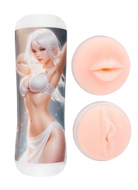 Двусторонний мастурбатор в колбе аниме - вагина и ротик - Tokyo Style - в Рубцовске купить с доставкой
