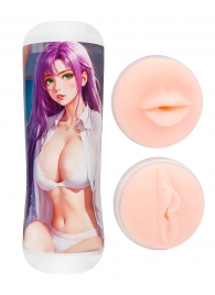 Двусторонний мастурбатор аниме - ротик и вагина - Tokyo Style - в Рубцовске купить с доставкой