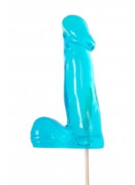 Голубой леденец в форме члена со вкусом блю кюрасао - 173 гр. - Sosuчki - купить с доставкой в Рубцовске