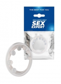 Эрекционное кольцо с мягкой стимулирующей насадкой - Sex Expert - в Рубцовске купить с доставкой