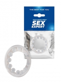 Эрекционное кольцо со стимулирующими шариками на поверхности - Sex Expert - в Рубцовске купить с доставкой