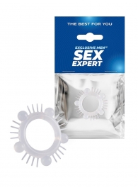 Эластичное эрекционное кольцо с шишечками и шипами - Sex Expert - в Рубцовске купить с доставкой