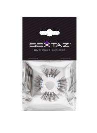 Эластичное эрекционное кольцо с черными «ресничками» - Sextaz - в Рубцовске купить с доставкой
