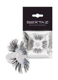 Эластичное эрекционное кольцо с черными «ресничками» - Sextaz - в Рубцовске купить с доставкой