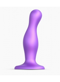 Фиолетовая насадка Strap-On-Me Dildo Plug Curvy size M - Strap-on-me - купить с доставкой в Рубцовске