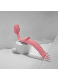 Розовый безремневой страпон Strap-on-me Semi-Realistic Bendable Strap-On size L - Strap-on-me - купить с доставкой в Рубцовске