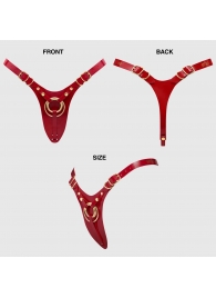 Красный пояс для фиксации насадок Strap-On-Me Leatherette Harness Fabulous - Strap-on-me - купить с доставкой в Рубцовске