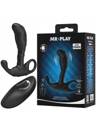 Черный изогнутый массажёр простаты с вибрацией и пультом ДУ - Baile - в Рубцовске купить с доставкой