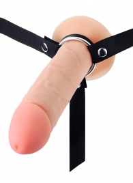 Мужской полый страпон на регулируемых ремешках - 22 см. - Sex Expert - купить с доставкой в Рубцовске