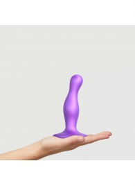 Фиолетовая насадка Strap-On-Me Dildo Plug Curvy size S - Strap-on-me - купить с доставкой в Рубцовске