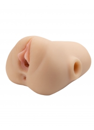 Телесный мастурбатор с вибрацией Double Pounder Vibrating Squeeze Stroker - Pipedream - в Рубцовске купить с доставкой