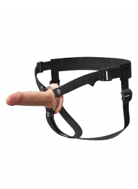 Телесный пустотелый фаллопротез 5’’ Hollow Silicone Strap-On - 14 см. - Pipedream - купить с доставкой в Рубцовске