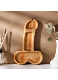 Деревянное блюдо для подачи в форме члена (25 х 16,5 х 1,7 см) - Сима-Ленд - купить с доставкой в Рубцовске