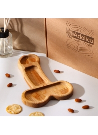 Деревянное блюдо для подачи в форме члена (25 х 16,5 х 1,7 см) - Сима-Ленд - купить с доставкой в Рубцовске