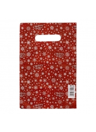 Красный подарочный новогодний пакет с вырубной ручкой (20х30 см) - Сима-Ленд - купить с доставкой в Рубцовске