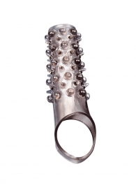 Дымчатая насадка на пенис с шипами и выпуклостями - 12 см. - Sex Expert - в Рубцовске купить с доставкой