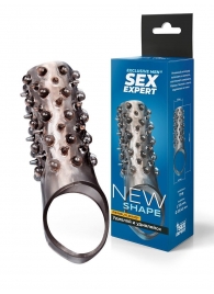 Дымчатая насадка на пенис с шипами и выпуклостями - 12,5 см. - Sex Expert - в Рубцовске купить с доставкой