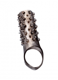 Дымчатая насадка на пенис с шипами и выпуклостями - 12,5 см. - Sex Expert - в Рубцовске купить с доставкой