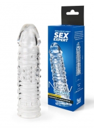 Прозрачная закрытая насадка на пенис - 17 см. - Sex Expert - в Рубцовске купить с доставкой