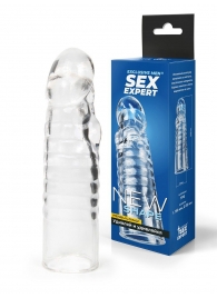 Прозрачная закрытая насадка на член - 15 см. - Sex Expert - в Рубцовске купить с доставкой