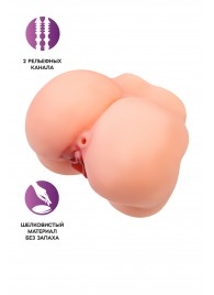 Реалистичный мастурбатор в форме попки с 2 любовными входами - No Name - в Рубцовске купить с доставкой