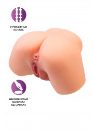 Телесный реалистичный мастурбатор-полуторс с 2 любовными входами - No Name - в Рубцовске купить с доставкой