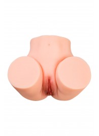 Телесный мастурбатор в форме попки с 2 любовными входами - No Name - в Рубцовске купить с доставкой