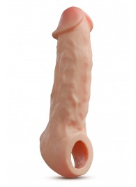 Телесная насадка-удлинитель Intrepid 9.25 Inch Realistic Penis Extender Sleeve - 23,5 см. - Blush Novelties - в Рубцовске купить с доставкой