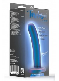 Синяя насадка с гладкой поверхностью Surrender 5.75 Inch Intermediate Pegging Dildo - 14,6 см. - Blush Novelties - купить с доставкой в Рубцовске