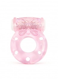 Розовое эрекционное виброкольцо с бабочкой - 1137 - в Рубцовске купить с доставкой