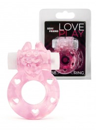 Розовое эрекционное виброкольцо в форме зайчика - 1137 - в Рубцовске купить с доставкой