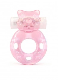 Розовое эрекционное виброкольцо в форме мишки - 1137 - в Рубцовске купить с доставкой